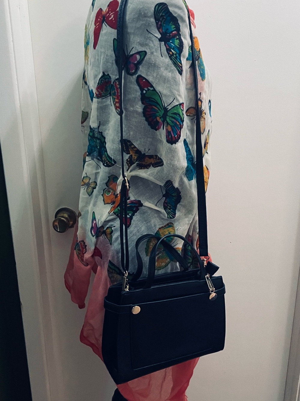 Black Structured Crossbody Satchel - Women Bags